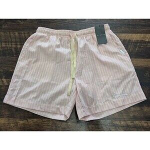 Sumwon Shorts Mens Size L Pink/White Striped  Beach New
